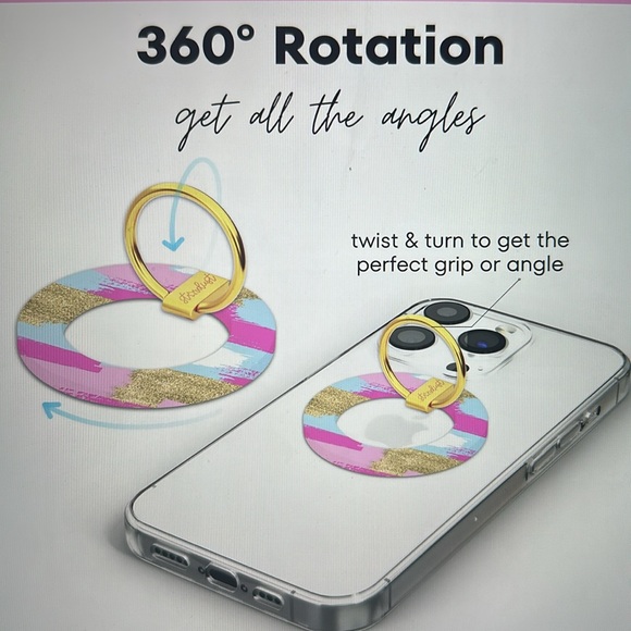 Stardust Painted MagSafe iPhone 14 Pro Case with matching MagSafe Phone Ring - Picture 11 of 11